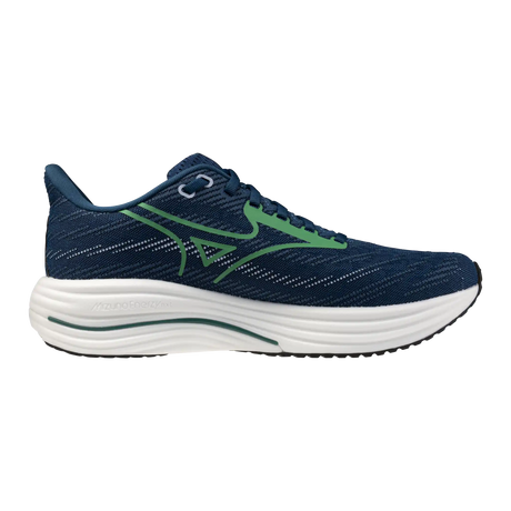 Mizuno Wave Rider 29 chaussures de course homme- Sailor Blue / Goblin Green