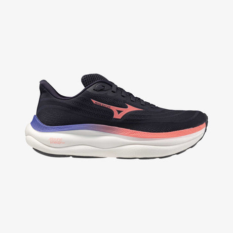 Mizuno Wave Sky 9 soulier de course femme - Odyssey Grey / Striking Coral