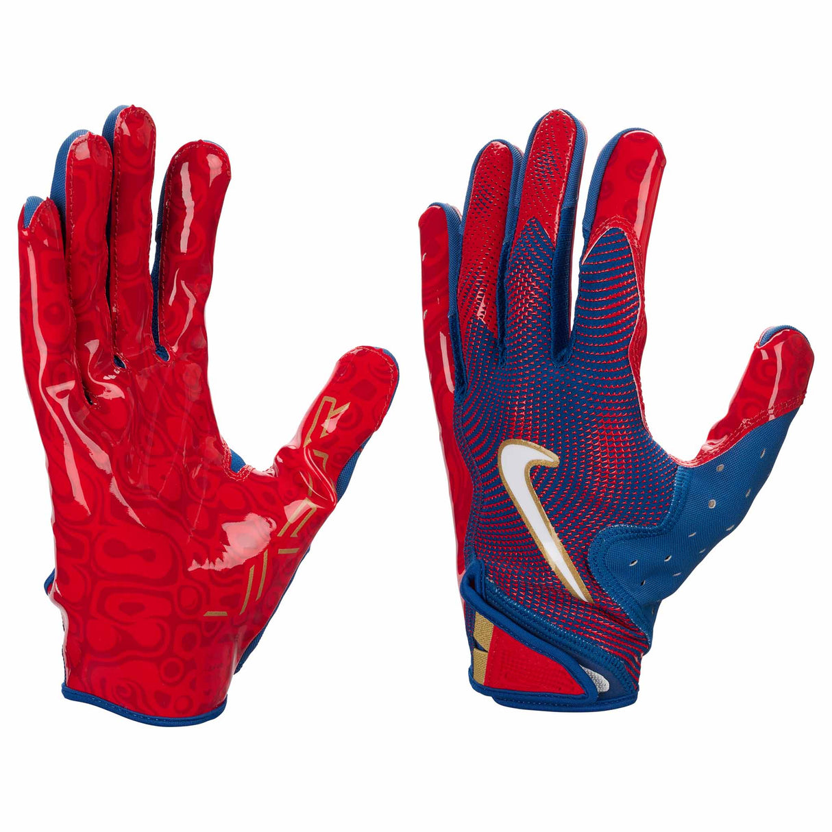 Nike Vapor Jet Energy 8.0 Football Gloves - Gym Blue / University Red / White