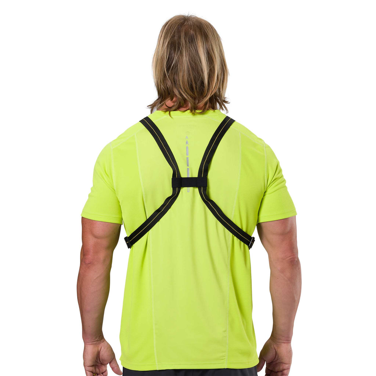Nathan Laser Light Web veste de visibilité réfléchissante de course à pied - Black / High Vis Yellow
