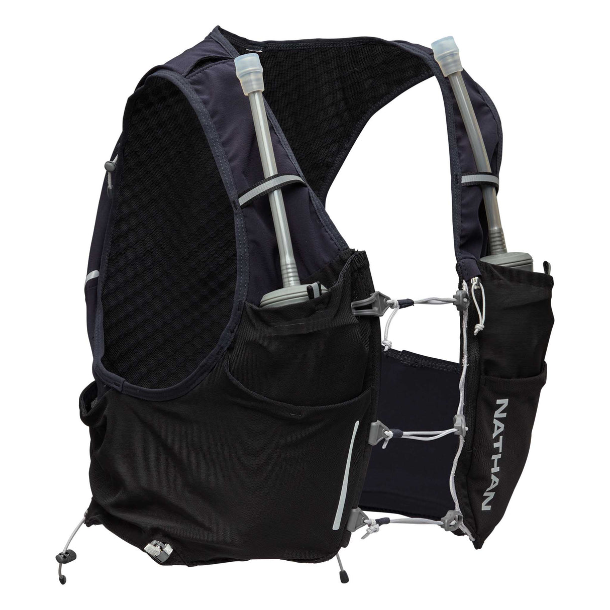 Nathan Pinnacle Pro 6L veste d'hydratation de course à pied devant - Noir / Black Reflective