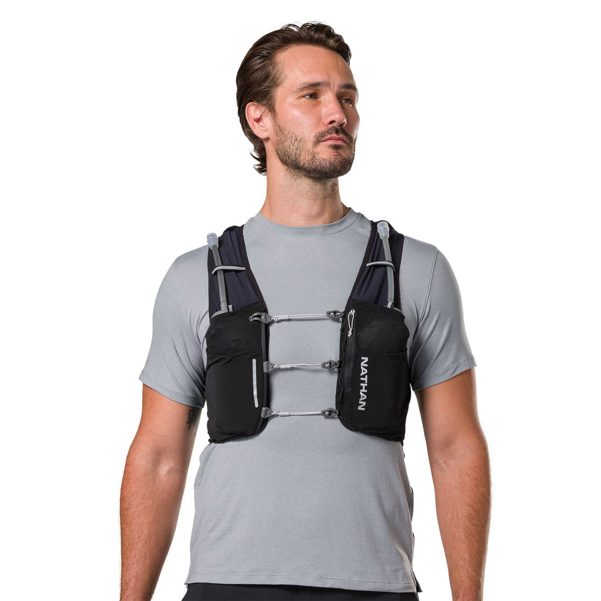 Nathan Pinnacle Pro 6L veste d'hydratation de course à pied live - Noir / Black Reflective