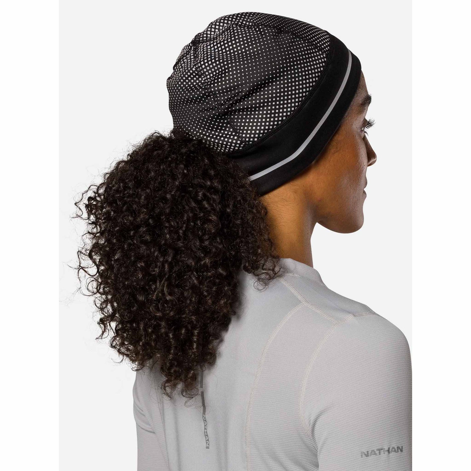Nathan Nathan HyperNight Reflective Pony Tail Beanie tuque de course à pied