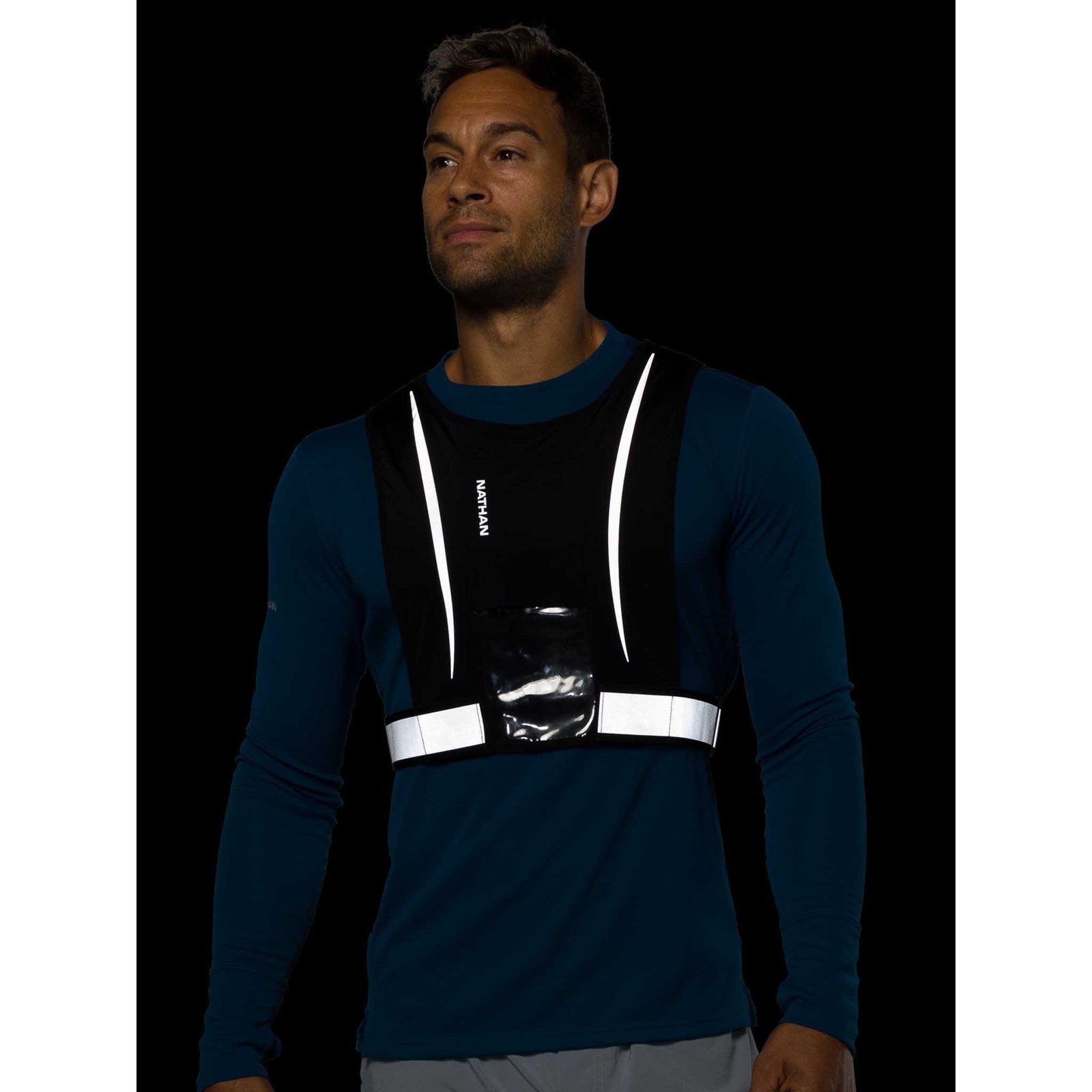 Nathan Nathan Hypernight Stash veste réfléchissante de course à pied