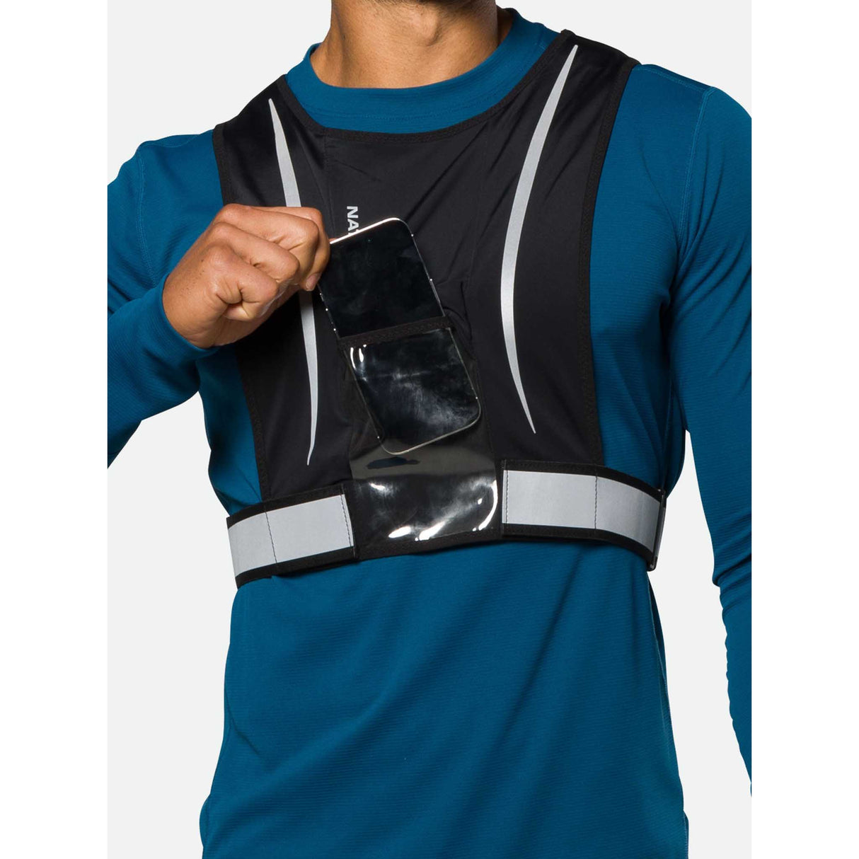 Nathan Nathan Hypernight Stash veste réfléchissante de course à pied