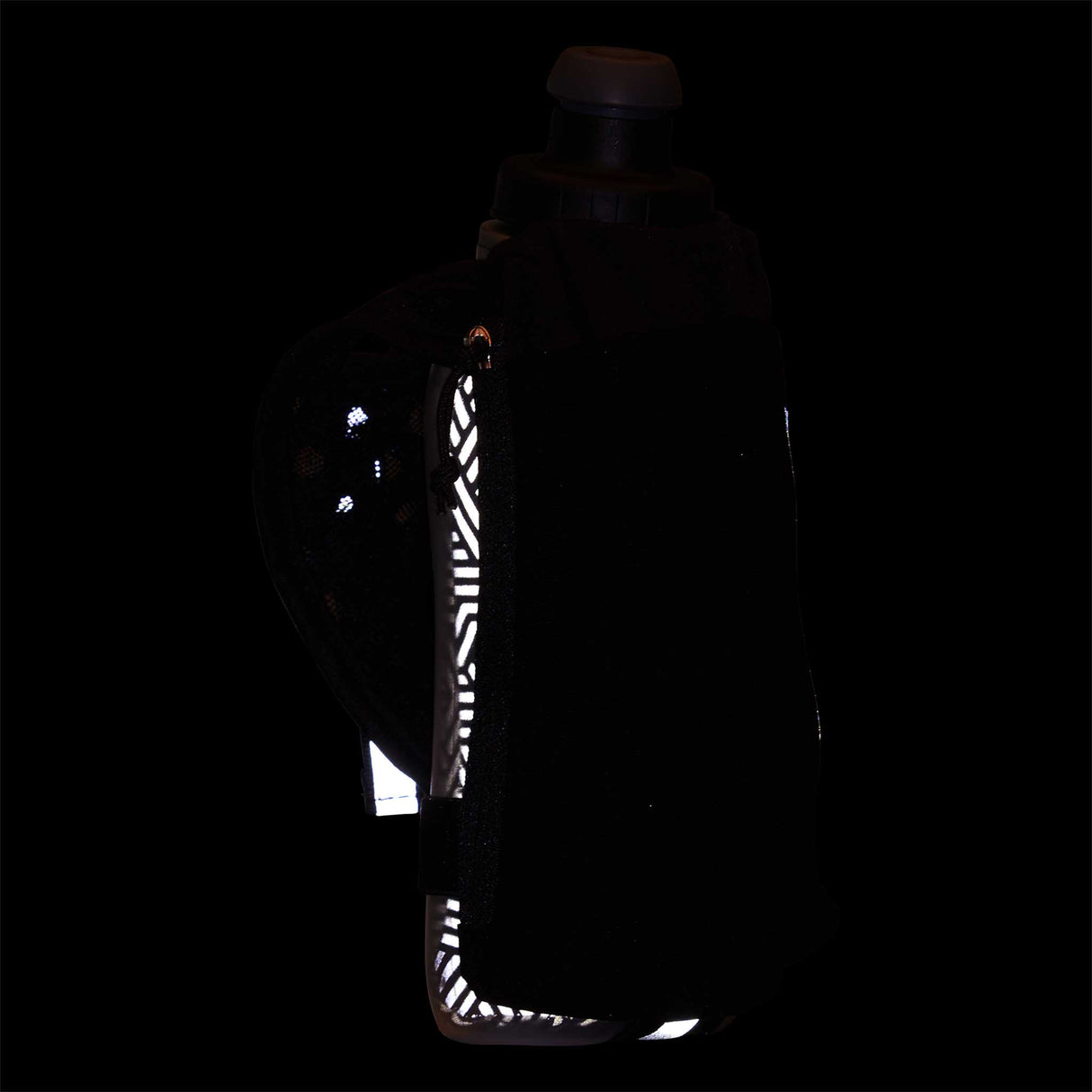 Nathan SpeedDraw 2 bouteille isolée à la main 12 oz - Black / Reflective Silver