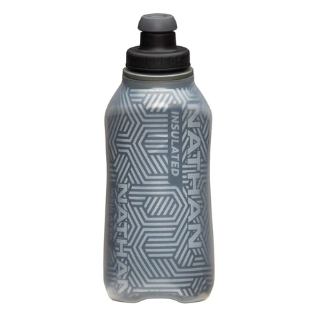 Nathan SpeedDraw 2 bouteille isolée à la main 12 oz - Black / Reflective Silver