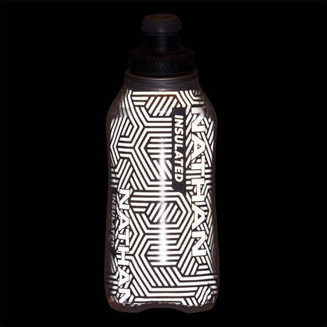 Nathan SpeedDraw 2 bouteille isolée à la main 12 oz - Black / Reflective Silver