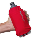 Nathan SpeedDraw 2 bouteille isolée à la main 12 oz - Ribbon Red/ Reflective Silver
