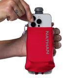 Nathan SpeedDraw 2 bouteille isolée à la main 12 oz - Ribbon Red/ Reflective Silver