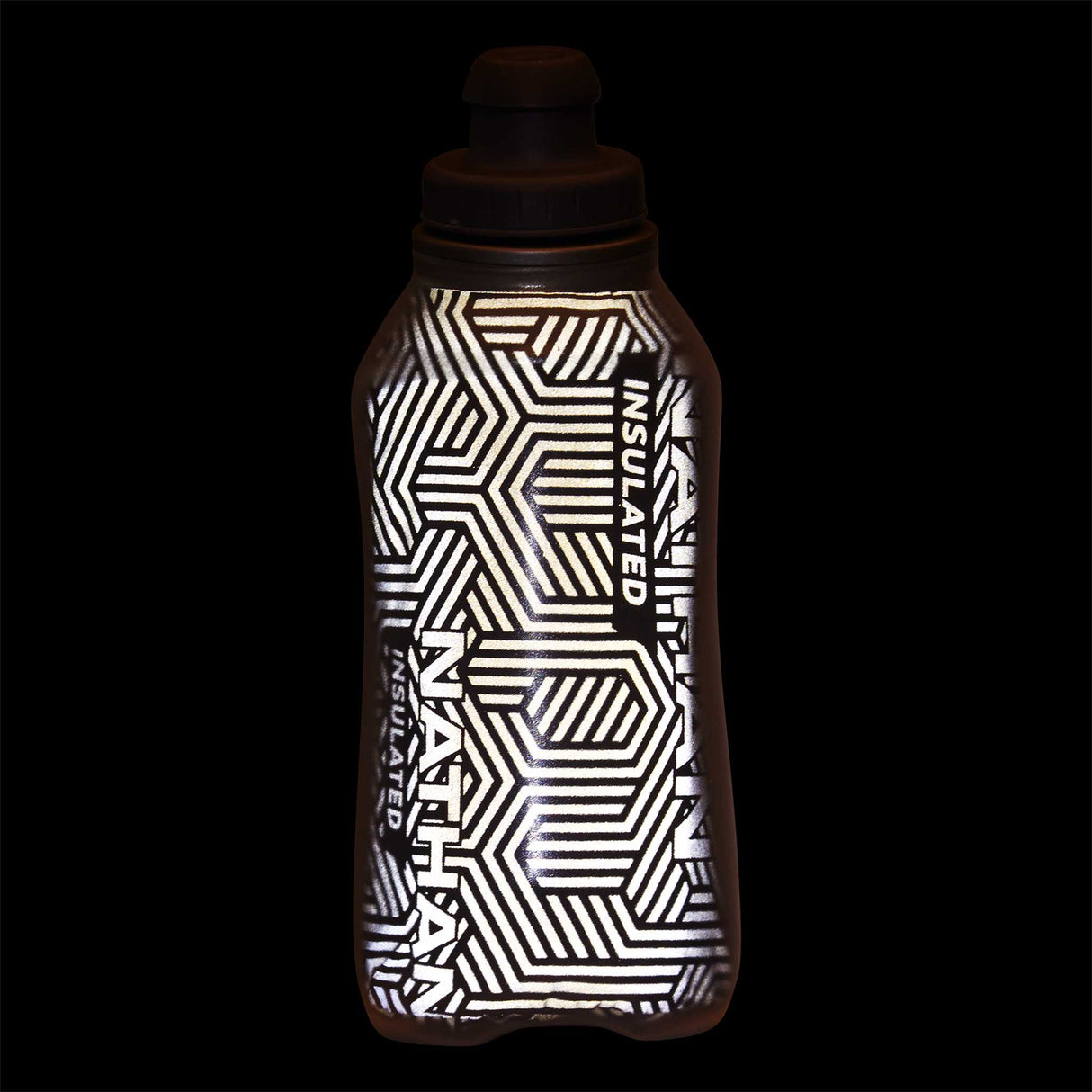 Nathan SpeedDraw 2 bouteille isolée à la main 12 oz - Deep Blue / Reflective SIlver