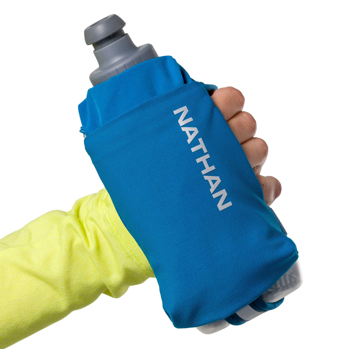 Nathan SpeedDraw 2 bouteille isolée à la main 12 oz - Deep Blue / Reflective SIlver