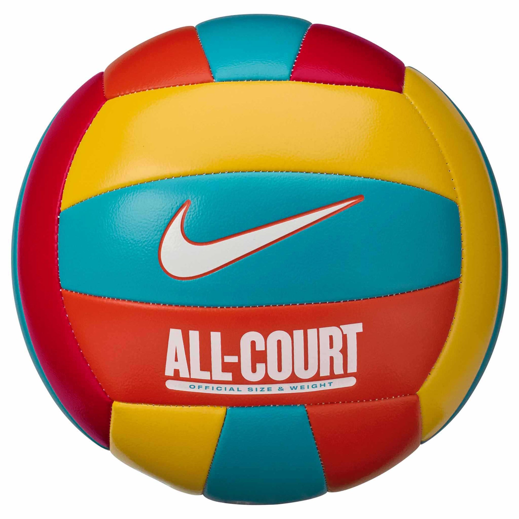 Nike All Court ballon de volleyball - University Red / Teal Nebula / University Gold / White