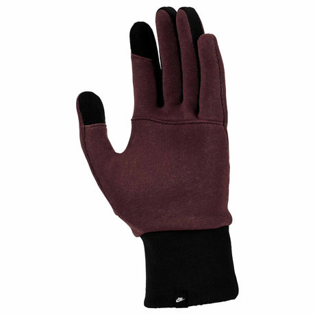 Nike Club Fleece Gloves - Burgundy Crush / Black / White