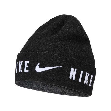 Nike Dri-Fit Lightweight Knit Tuque à revers unisexe - Noir / Blanc