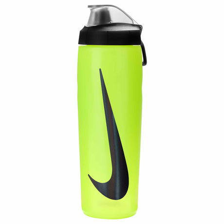 Nike Refuel Locking Lid 24oz bouteille d'eau sport refermable - Volt / Black / Black Iridescent