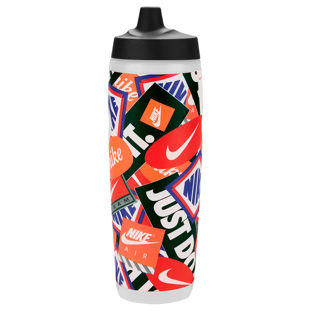 Nike Refuel 32oz Graphic bouteille d'eau sport compressible - Clear / Black