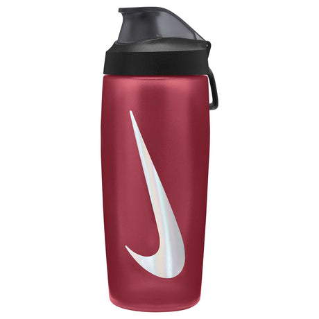 Nike Refuel Locking Lid 18oz bouteille d'eau sport refermable - University Red / Black / Silver Iridescent