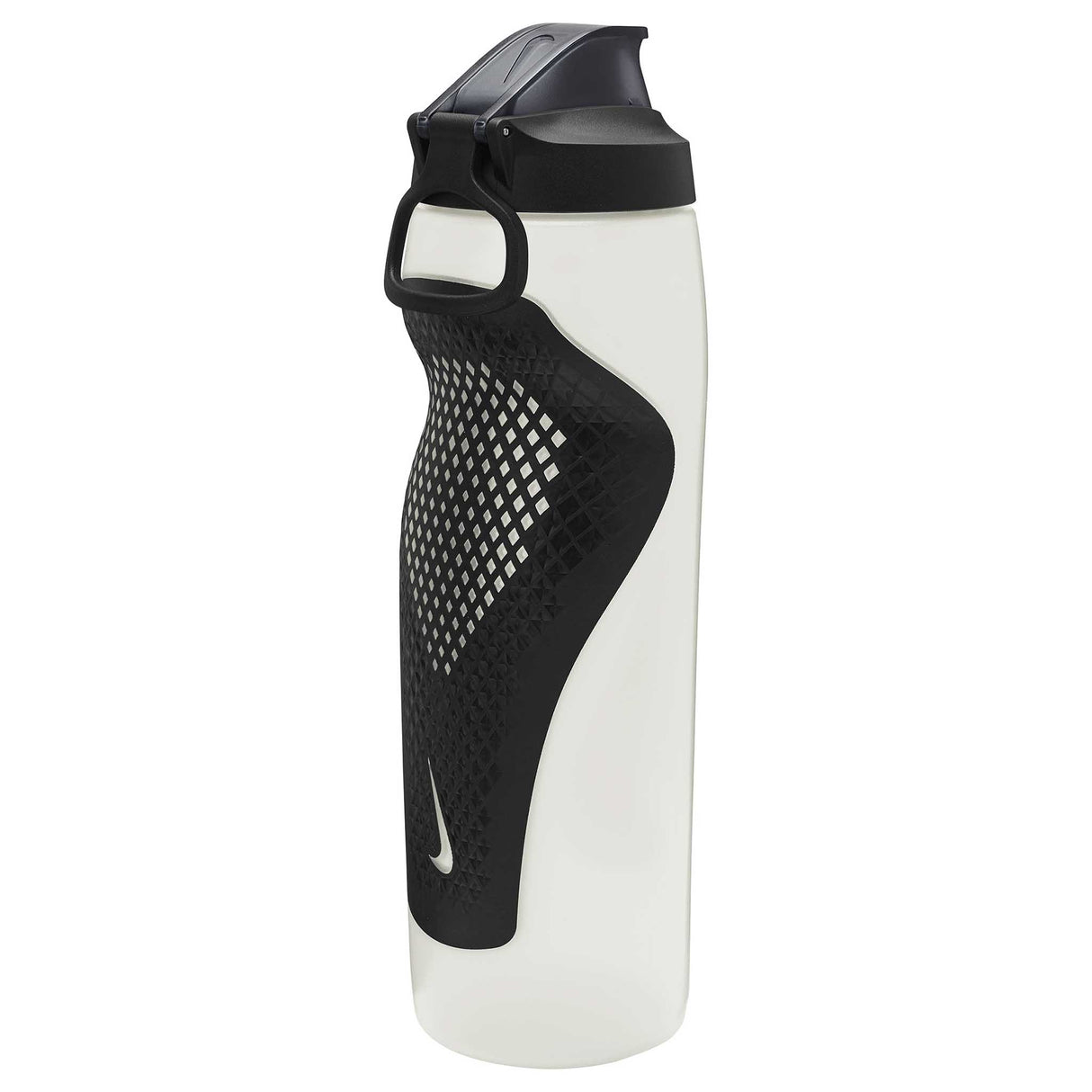 Nike Refuel Locking Lid 24oz bouteille d'eau sport refermable- dos fermé - White / Black / Hyper Crimson Iridescent