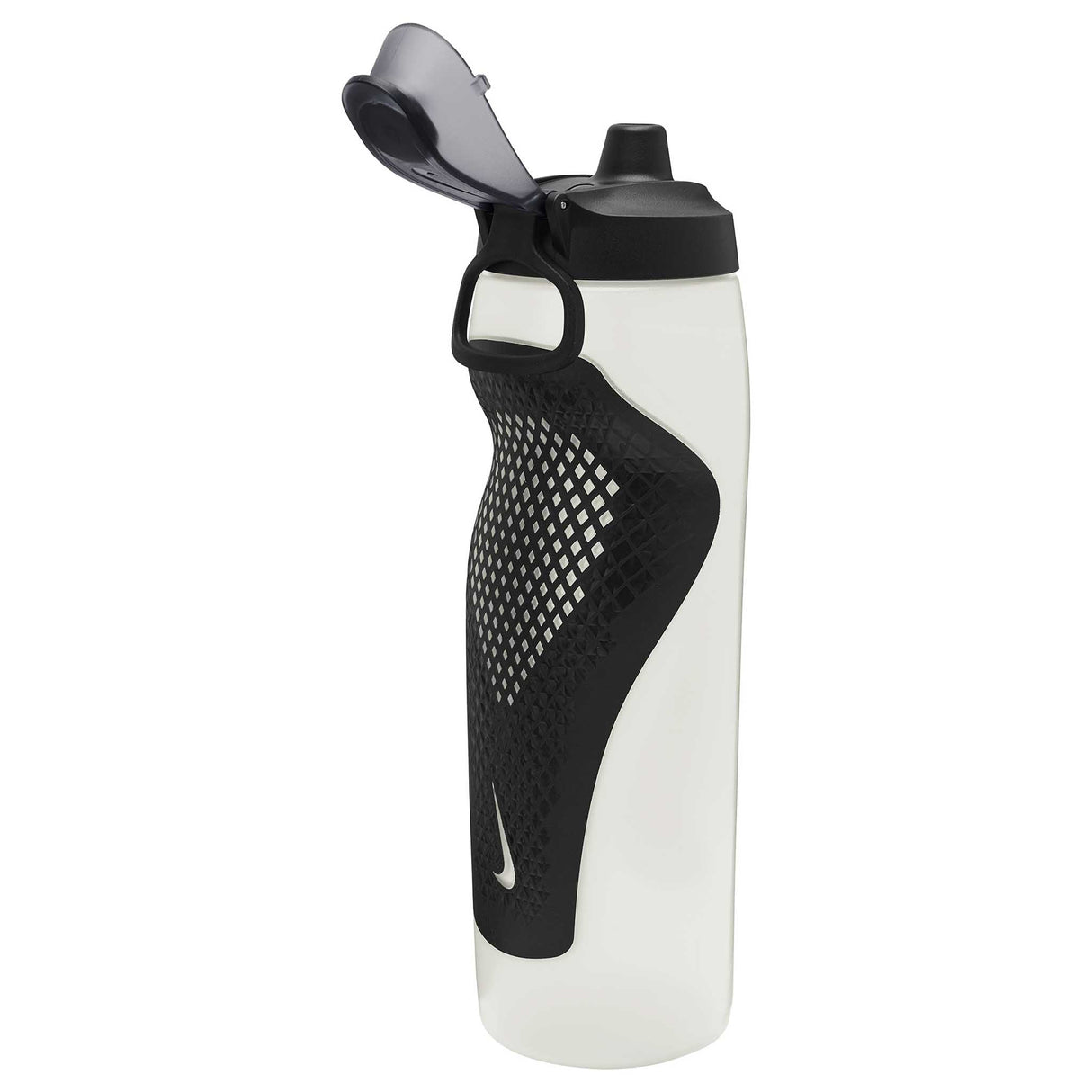 Nike Refuel Locking Lid 24oz bouteille d'eau sport refermable- dos - White / Black / Hyper Crimson Iridescent