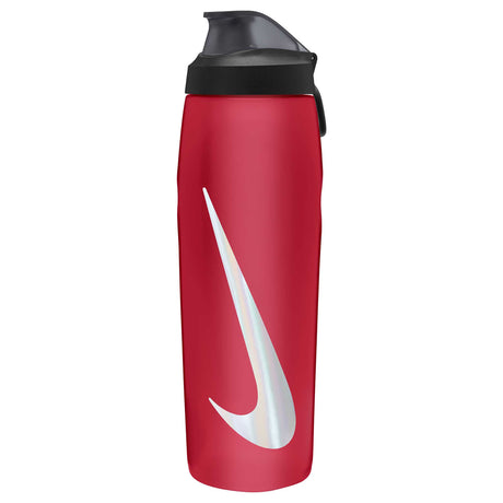 Nike Refuel Locking Lid 32oz bouteille d'eau sport refermable -University Red / Black / Silver Iridescent