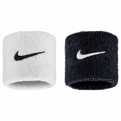 Nike Swoosh Classic Wristbands 2-pack - Black / White / Black