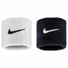 Nike Swoosh Classic Wristbands 2-pack - Black / White / Black