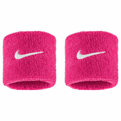 Nike Swoosh Classic Wristbands 2-pack - Vivid Pink / White