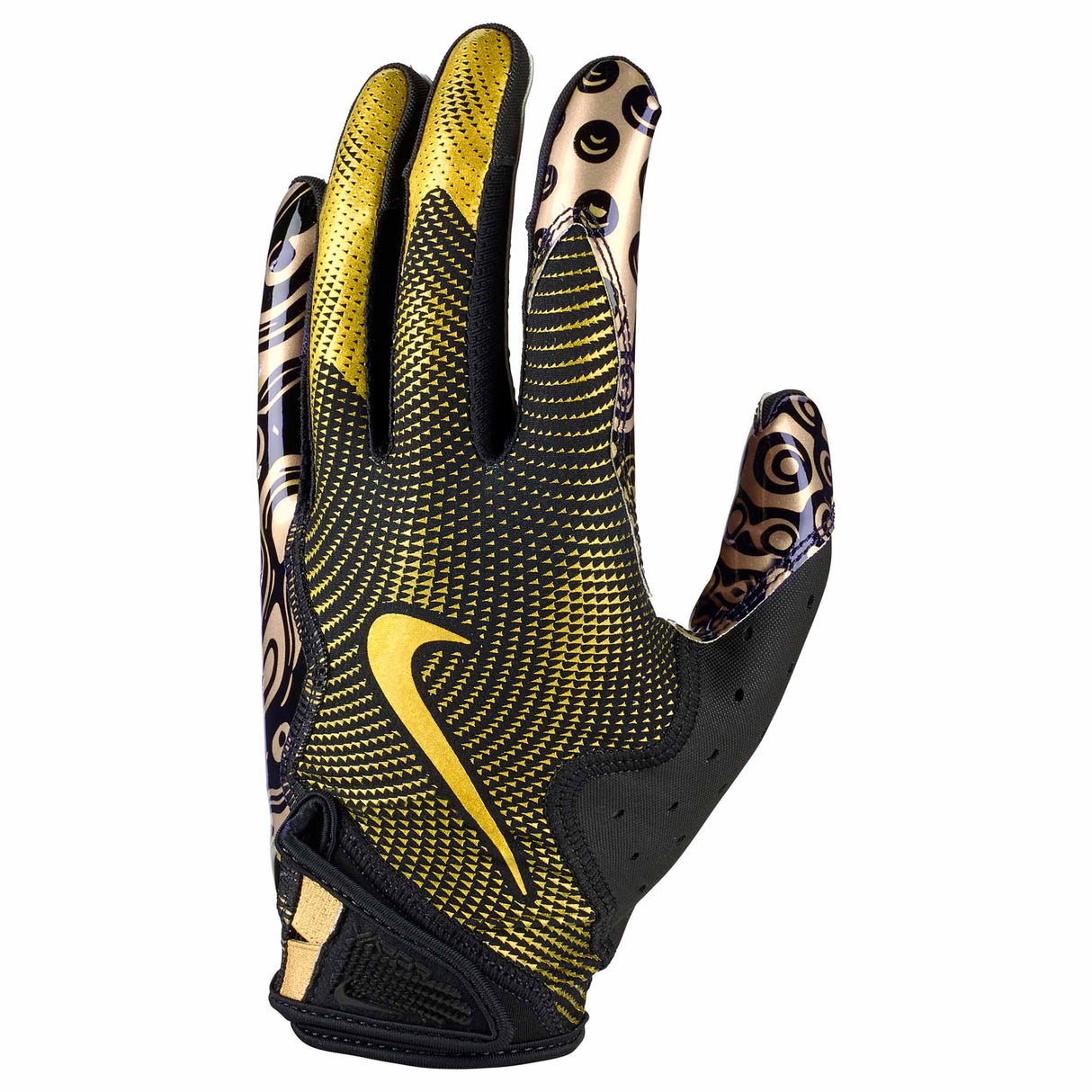 Nike Vapor Jet 8.0 FG Metallic Pack gants de football américain - Black / Metallic Gold