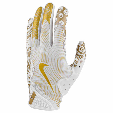 Nike Vapor Jet 8.0 FG Metallic Pack gants de football américain - White / Metallic Gold