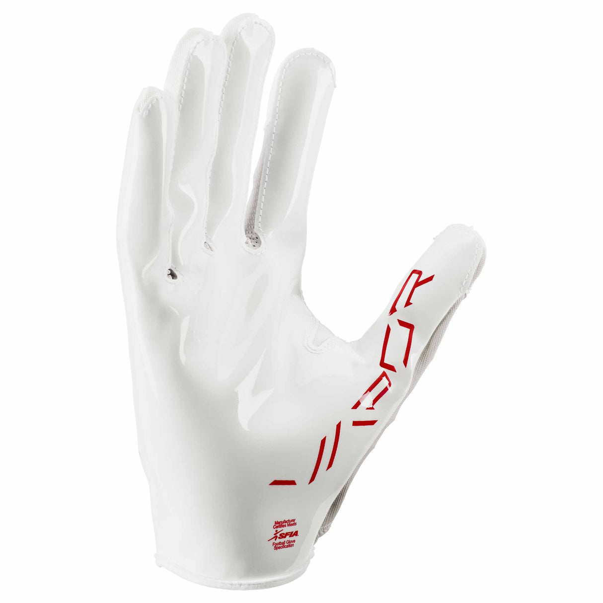 Nike Vapor Jet 8.0 FG gants de football américain - White / White / University Red