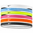 Nike Youth Flex Classic Headbands 6 PK - Volt / Vivid Pink / White