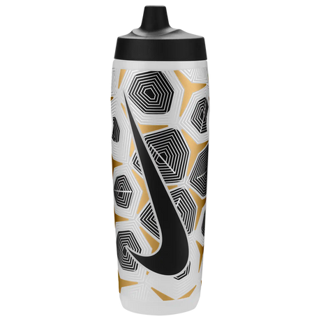 Nike Refuel 24oz Graphic bouteille d'eau sport compressible - Clear / Black / Flt Gold / Flt Silver / Black