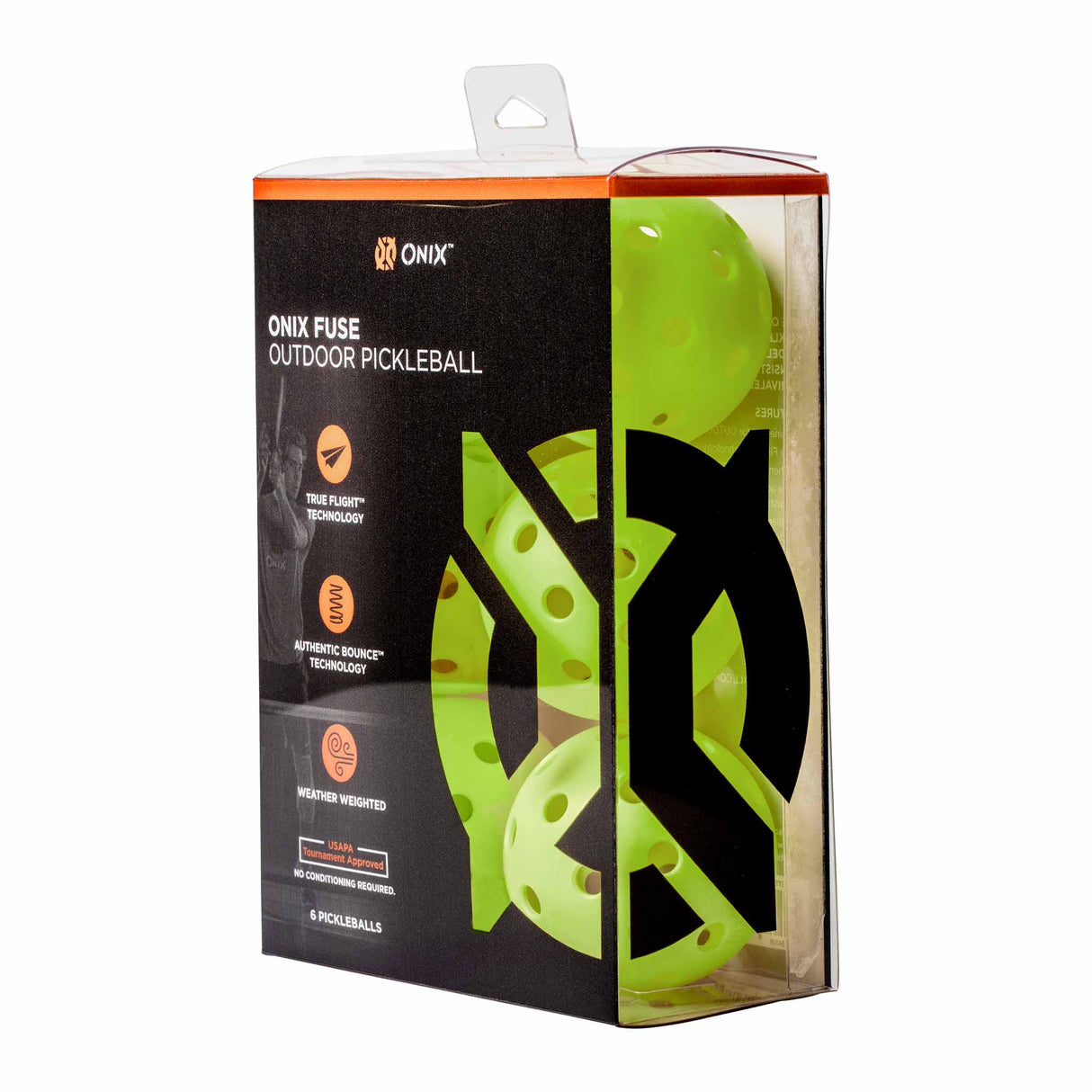 Onix Fuse G2 Pickleballs d'extérieur - Neon - Ensemble de 6