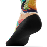 Outway Barkatsu Crew Chaussette de course à pied unisexe - Noir / Bleu