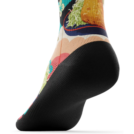 Outway Barkatsu Crew Chaussette de course à pied unisexe - Noir / Bleu