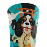 Outway Barkatsu Crew Chaussette de course à pied unisexe - Noir / Bleu