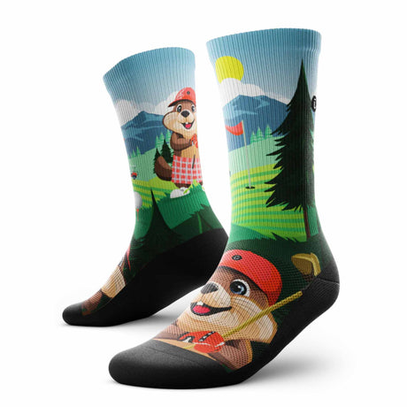 Outway Beaver Wood Crew Chaussette de course à pied unisexe
