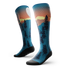 Outway Bright Night Athletic Knee High chaussette de compression unisexe - bleu