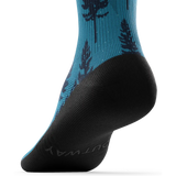 Outway Bright Night Athletic Knee High chaussette de compression unisexe - bleu