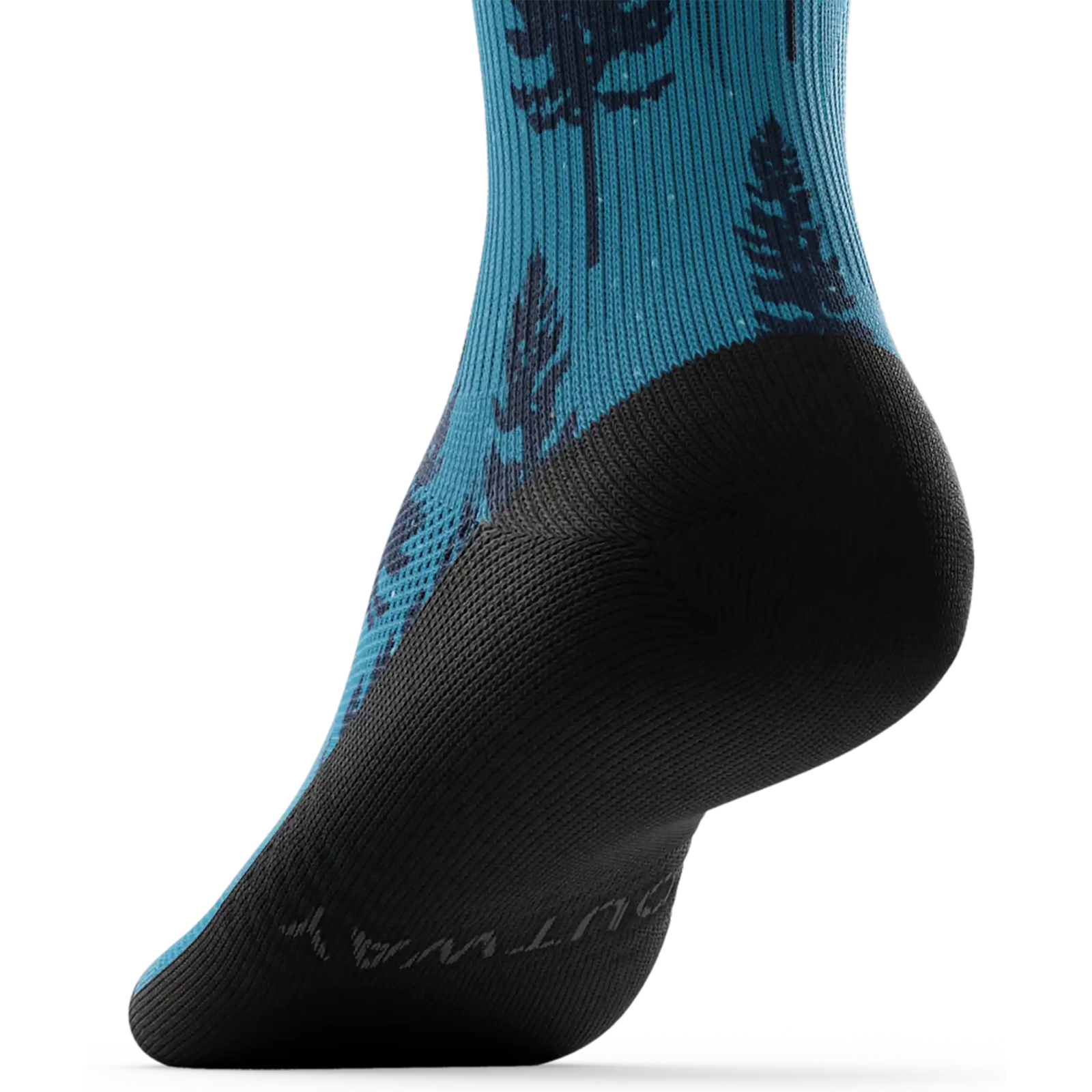 Outway Bright Night Athletic Knee High chaussette de compression unisexe - bleu