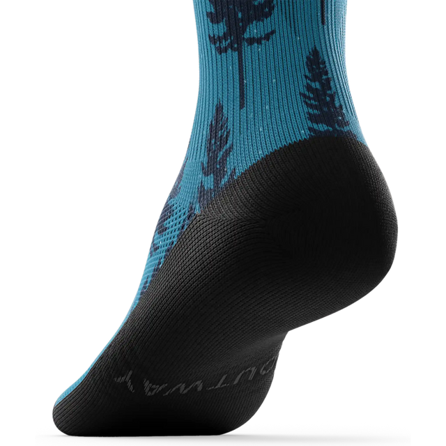 Outway Bright Night Athletic Knee High chaussette de compression unisexe - bleu