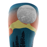 Outway Bright Night Athletic Knee High chaussette de compression unisexe - bleu