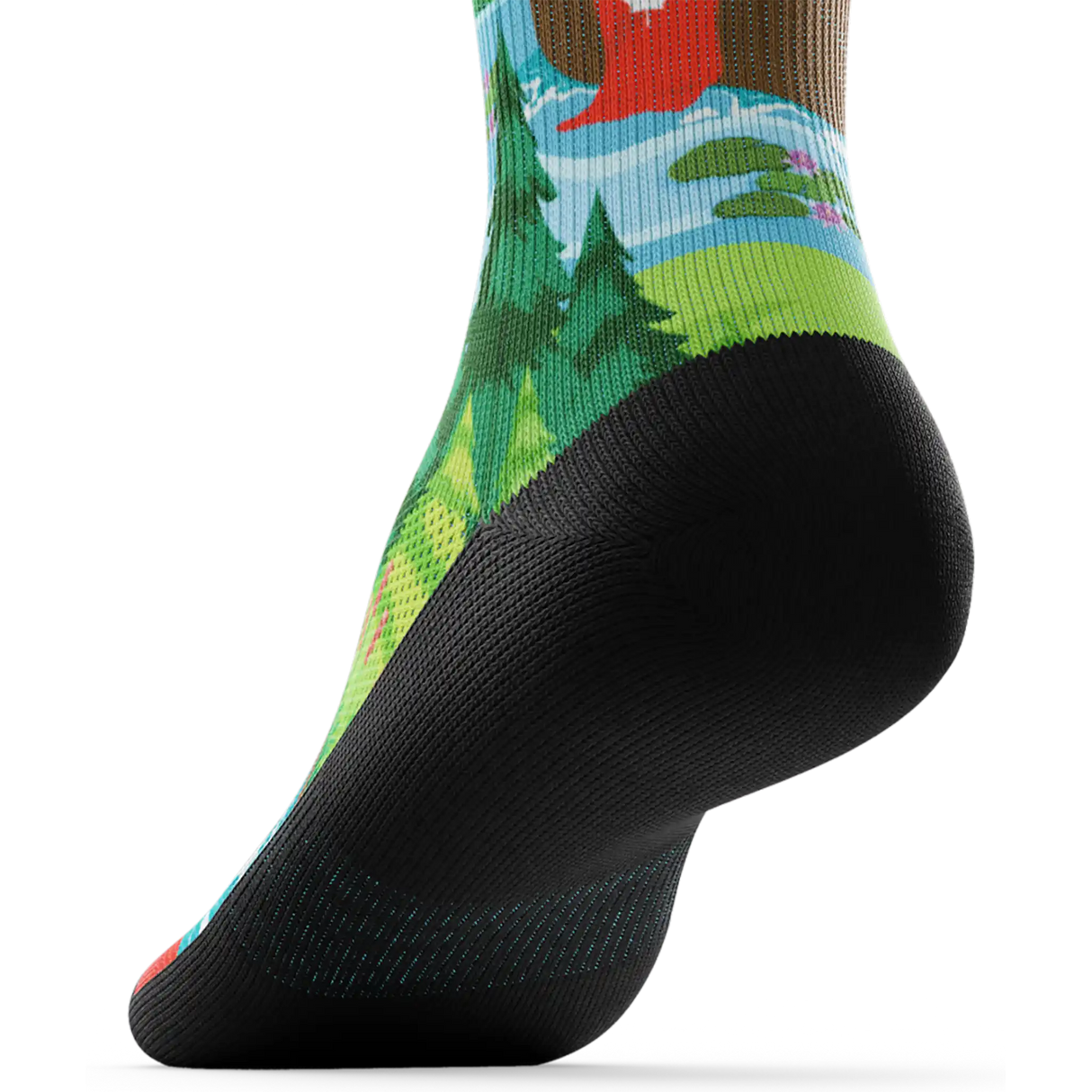 Outway Bubbly Beaver Crew Chaussette de course à pied unisexe - Vert / Bleu