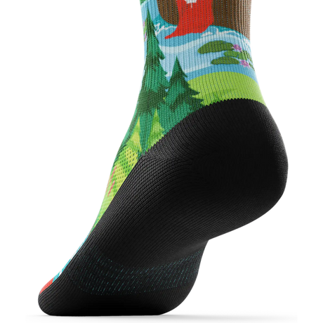 Outway Bubbly Beaver Crew Chaussette de course à pied unisexe - Vert / Bleu