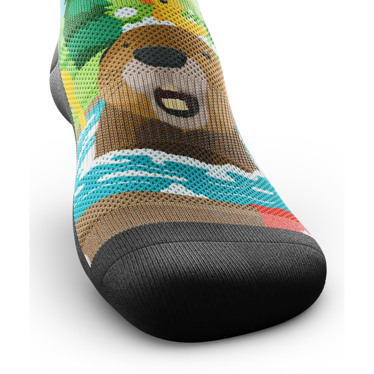 Outway Bubbly Beaver Crew Chaussette de course à pied unisexe - Vert / Bleu