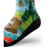 Outway Bubbly Beaver Crew Chaussette de course à pied unisexe - Vert / Bleu