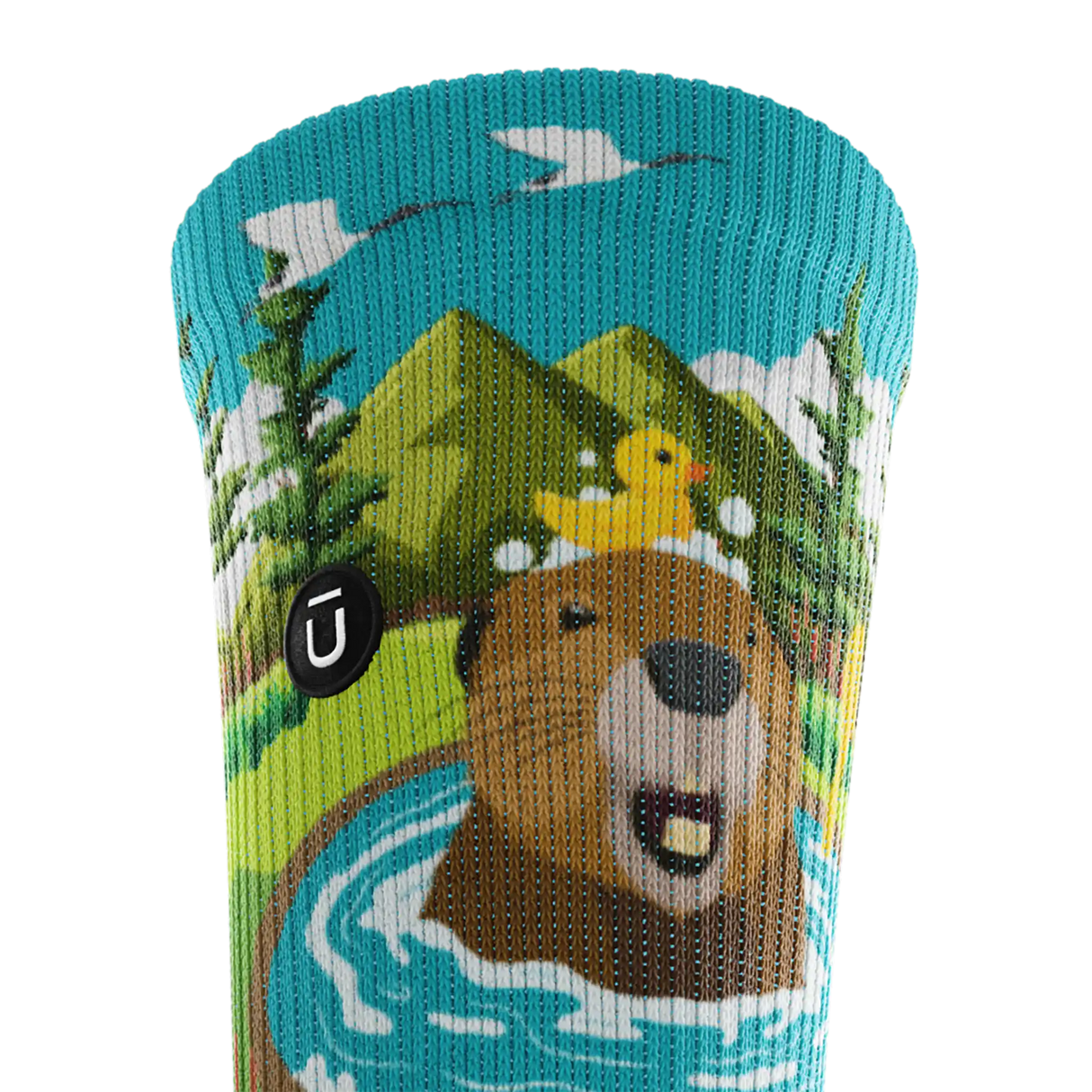 Outway Bubbly Beaver Crew Chaussette de course à pied unisexe - Vert / Bleu