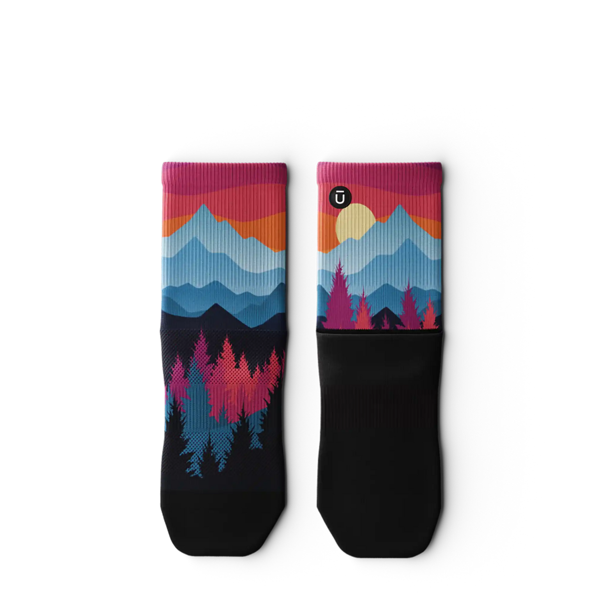 Outway Emberwood Quarter Chaussette de course à pied unisexe - Noir / Bleu