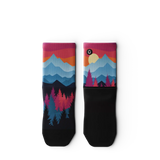 Outway Emberwood Quarter Chaussette de course à pied unisexe - Noir / Bleu